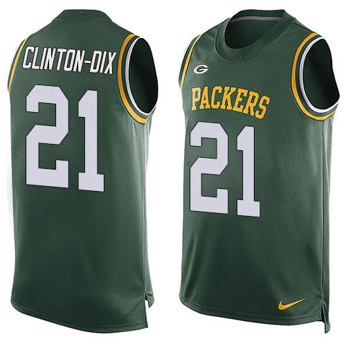 Nike Packers #21 Ha Ha Clinton-Dix Green Team Color Men's Stitched NFL Limited Tank Top Jersey - Click Image to Close